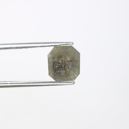 1.39 CT Salt and Pepper Emerald Shape Diamond - Natural Loose Emerald Cut Diamond - Emerald Engagement Ring - LABORDAY Offer