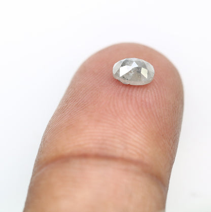 0.62 CT 5.50 MM Natural Grey Polished Oval Galaxy Diamond | Unique Oval Engagement Ring | Oval Earrings | Oval Diamond Pendant Jewelry
