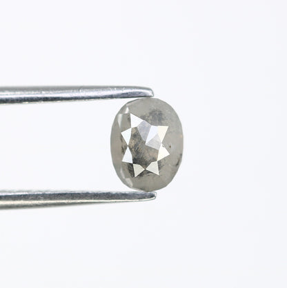 0.62 CT 5.50 MM Natural Grey Polished Oval Galaxy Diamond | Unique Oval Engagement Ring | Oval Earrings | Oval Diamond Pendant Jewelry
