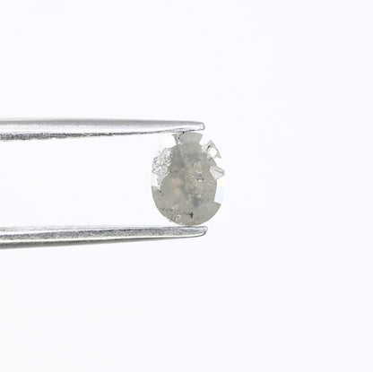 0.62 CT 5.50 MM Natural Grey Polished Oval Galaxy Diamond | Unique Oval Engagement Ring | Oval Earrings | Oval Diamond Pendant Jewelry