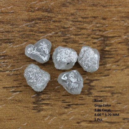 3.86 Carat Grey Loose Rough Diamond For Engagement RingFor Gold Ring Diamonds