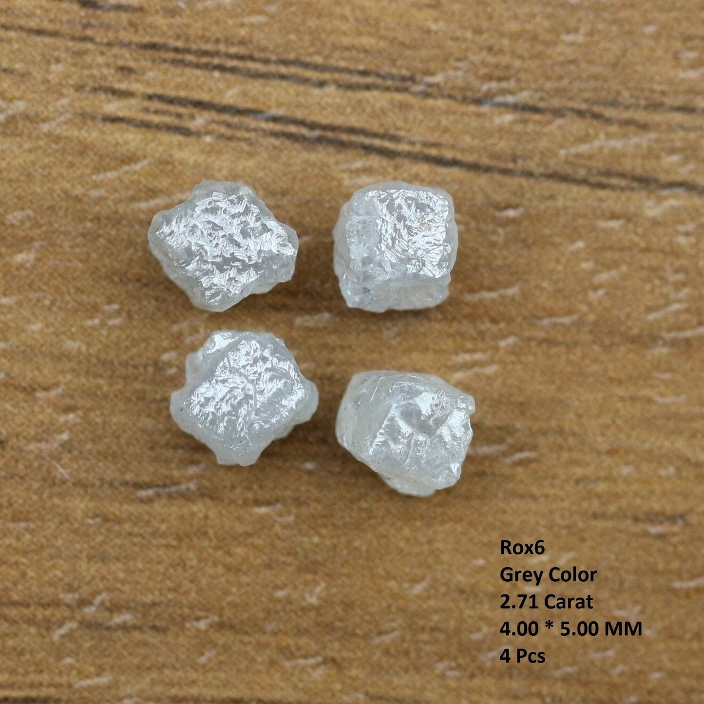 2.71 Carat Grey Raw Rough Diamond For Engagement RingFor Gold Ring Diamonds