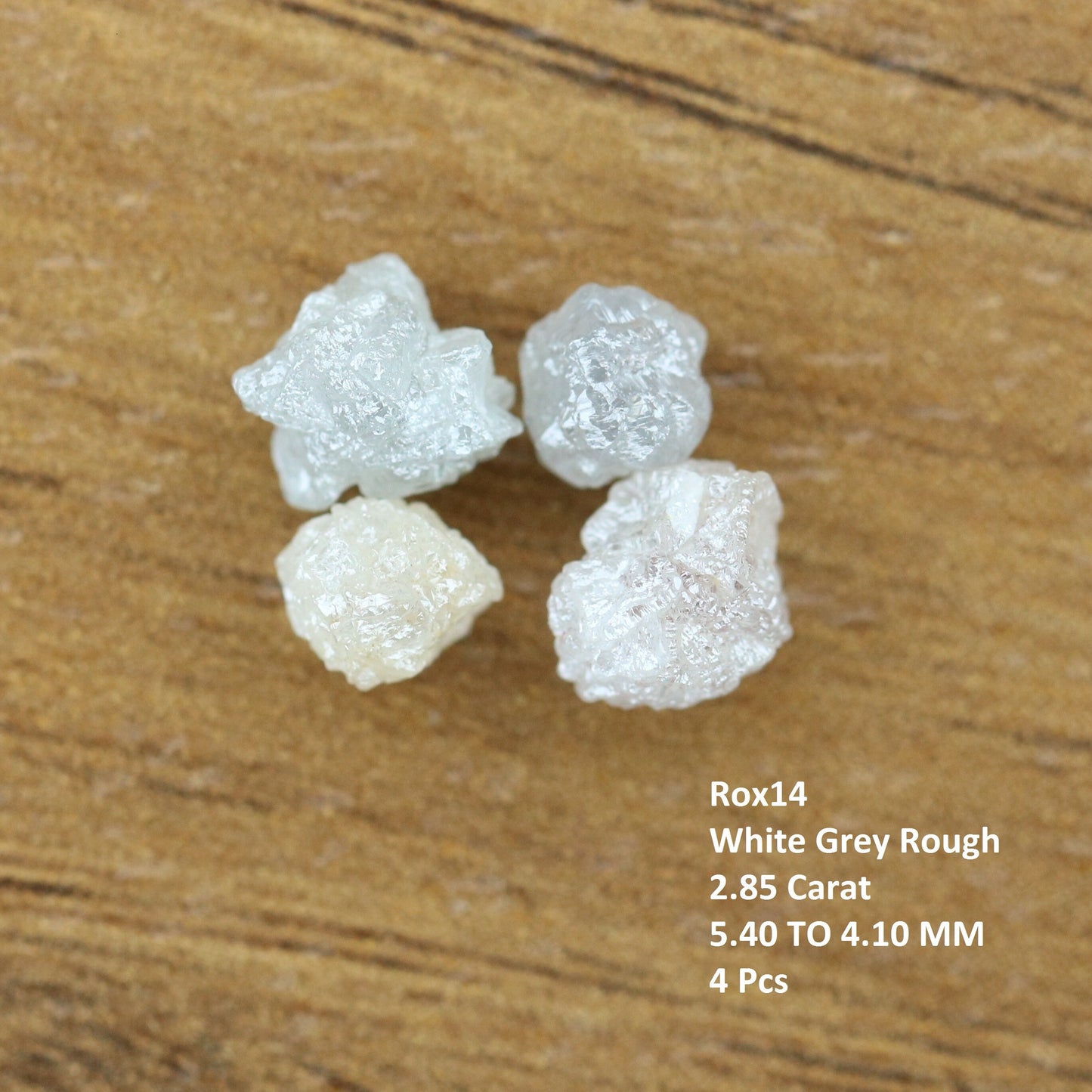 2.85 CT White Grey Loose Uncut Raw Diamond For Engagement RingFor Gold Ring Diamonds