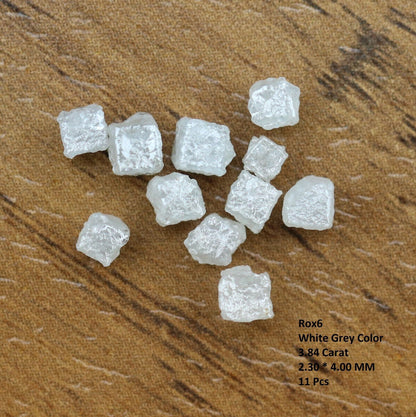 3.84 CT White Grey Loose Rough Diamond For Engagement RingFor Gold Ring Diamonds