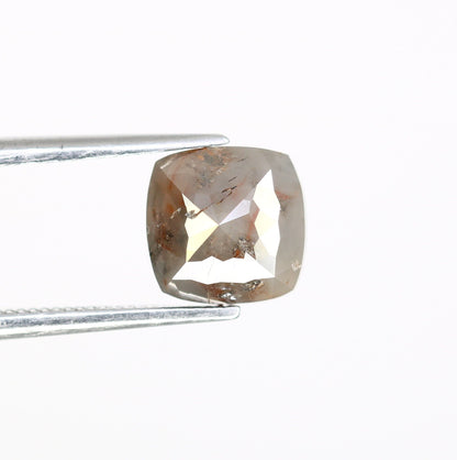 1.70 CT Cushion Cut Salt and Pepper Diamond | Elegant Gold Ring | Unique Engagement Ring | Statement Jewelry