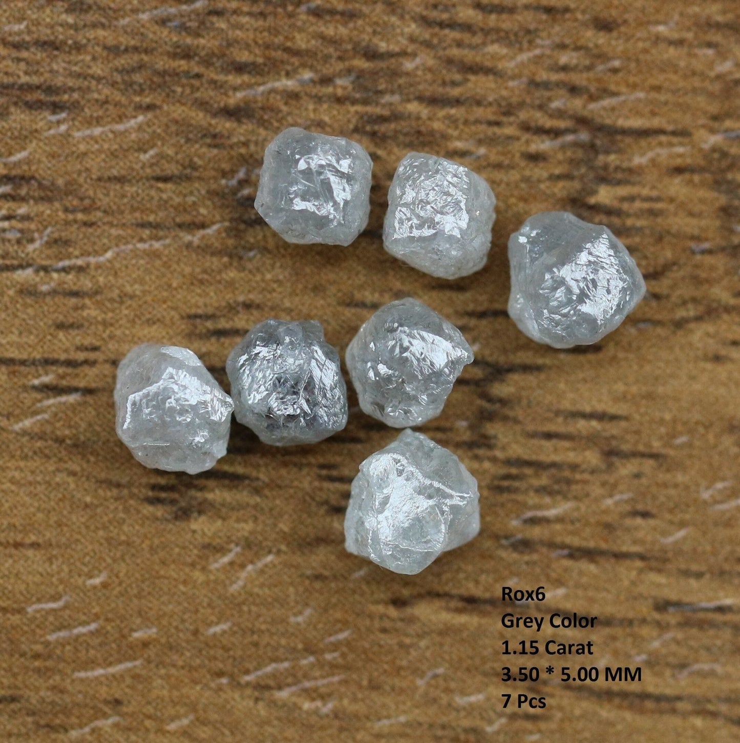 1.15 Carat Grey Raw Uncut Loose Diamond For Engagement RingFor Gold Ring Diamonds
