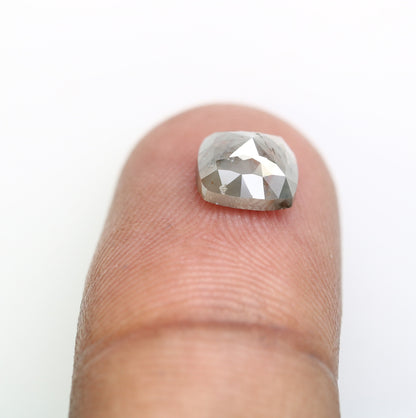 1.70 CT Cushion Cut Salt and Pepper Diamond | Elegant Gold Ring | Unique Engagement Ring | Statement Jewelry