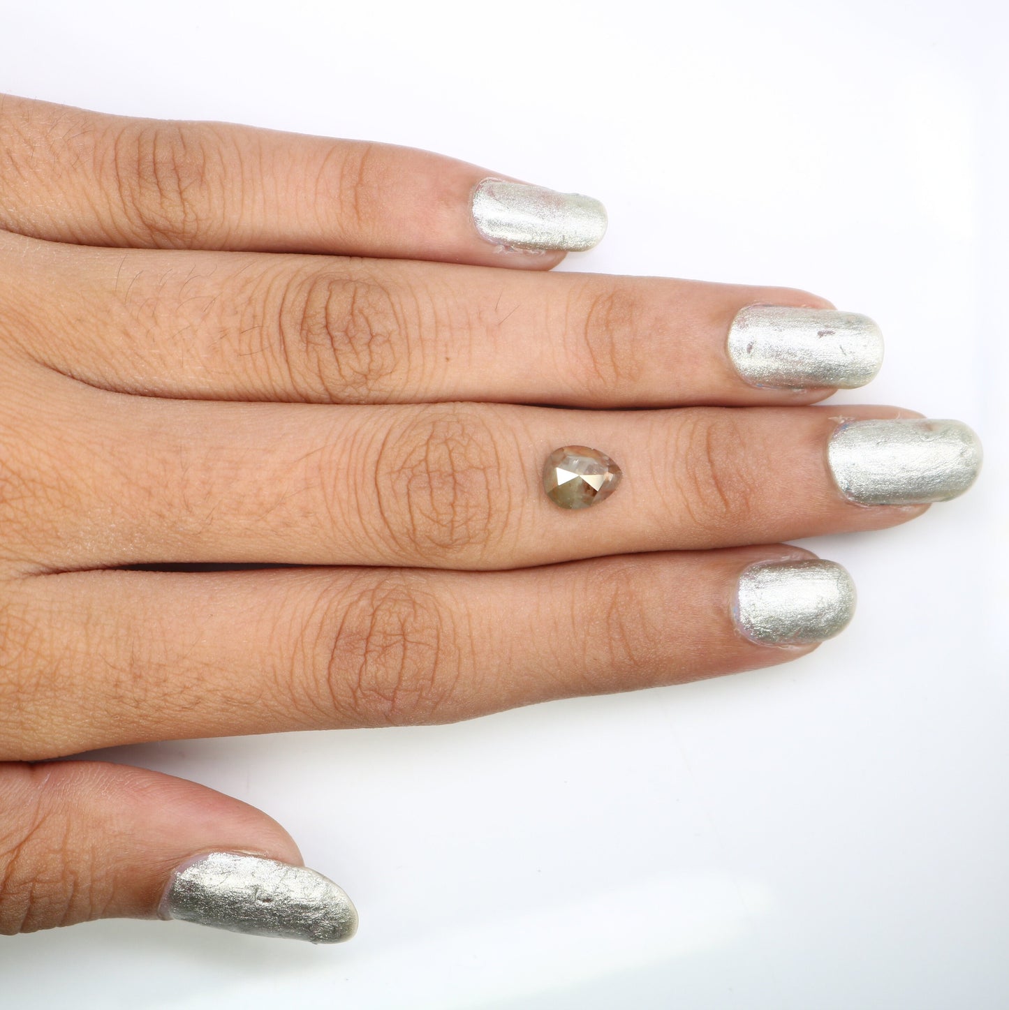 1.46 CT Pear Salt and Pepper Wedding RingFor Gold Ring Diamonds