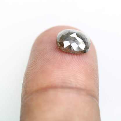 1.95 CT Cushion Salt and Pepper Rustic Diamond | Artisan Gold Ring | Unique Engagement Ring | Bohemian Jewelry
