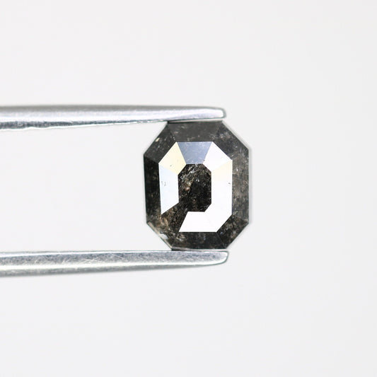 Salt and Pepper Emerald Shape Diamond - Natural Loose Emerald Cut Diamond - Emerald Engagement Ring - LABORDAY Offer