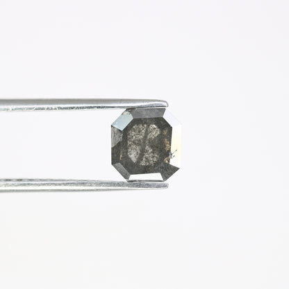 1.46 CT Salt and Pepper Emerald Shape Diamond - Natural Loose Emerald Cut Diamond - Emerald Engagement Ring - LABORDAY Offer