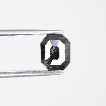 Salt and Pepper Emerald Shape Diamond - Natural Loose Emerald Cut Diamond - Emerald Engagement Ring - LABORDAY Offer