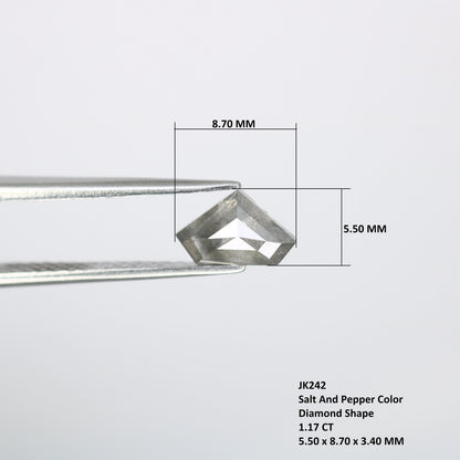 1.17 CT Salt and Pepper Natural Loose Diamond, Pentagon Cut for Handmade Necklace Pendant, Diamond Bracelet Engagement Gold Ring For Women