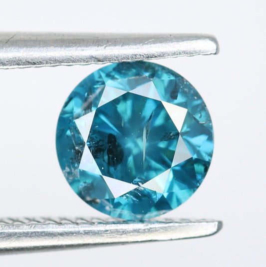 0.60 CT Sparkling Blue Round Cut Diamond Perfect for Engagement Bands and Gold Ring Settings