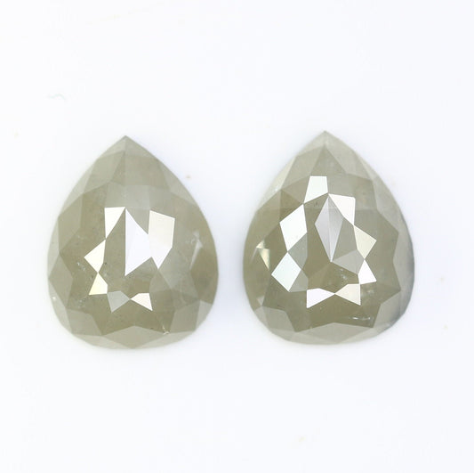 Pear Loose Pair Salt and Pepper Diamond, Natural Loose Diamond, Fancy Diamond for Wedding Ring & Earring, jewelry gift for women Diamonds