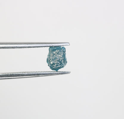 1.02 CT 5.4 mm Blue Color Rough Diamond, Natural Loose Raw StoneFor Gold Ring Diamonds