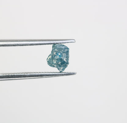 1.02 CT 5.4 mm Blue Color Rough Diamond, Natural Loose Raw StoneFor Gold Ring Diamonds