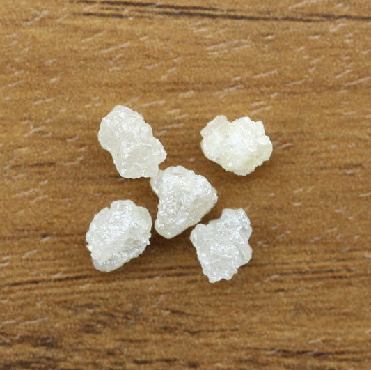 3.41 CT 4.20 MM Rough Snow White DiamondFor Gold Ring Diamonds