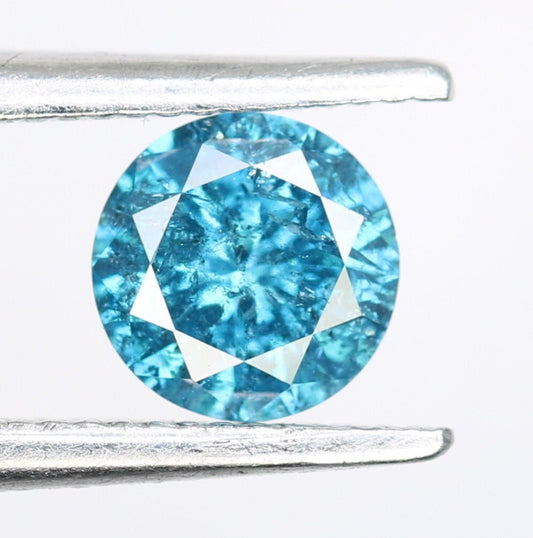 0.41 CT 4.70 x 2.70 MM Round Brilliant Cut Loose Blue Diamond for Wedding Jewelry | Perfect Gift for Her |Customizable for Gold Ring Setting