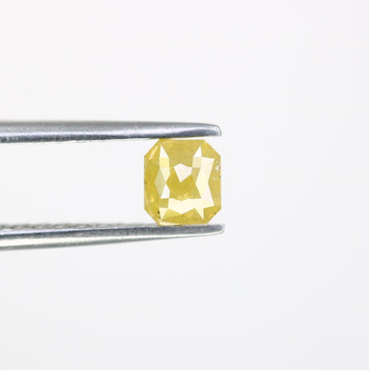 0.52 CT Fancy Yellow Salt and Pepper Emerald Shape Diamond - Natural Loose Emerald Cut Diamond - Perfect for Emerald Engagement Ring
