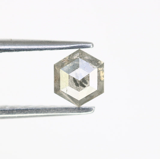 0.57 CT Hexagon Loose Salt and Pepper Diamond - Natural Hexagon Diamond - Salt and Pepper Ring - Gift for Wifey - Gift for mother - Jewlery