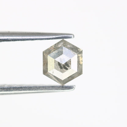 0.57 CT Hexagon Loose Salt and Pepper Diamond - Natural Hexagon Diamond - Salt and Pepper Ring - Gift for Wifey - Gift for mother - Jewlery