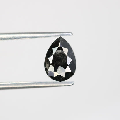 0.79 CT Pear Shape Black Salt and Pepper Loose Diamond | Unique Wedding Pendant | Gift for Wife | Mother's Day Gift | Natural Gemstone