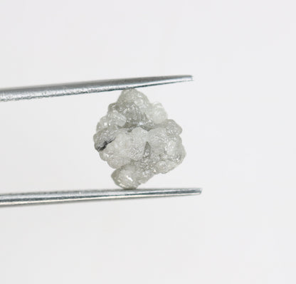 2.73ct Grey Raw Uncut Rough Diamond RingFor Gold Ring Diamonds