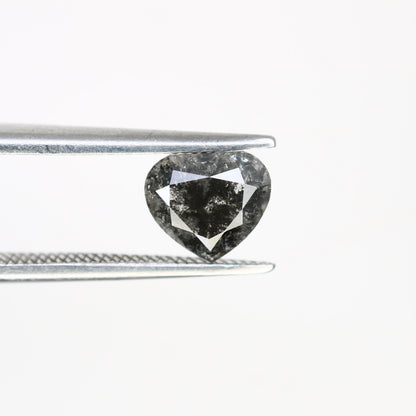 1.15 TCW Heart Shaped Salt and Pepper Diamonds For Wedding NecklaceFor Gold Ring Diamonds