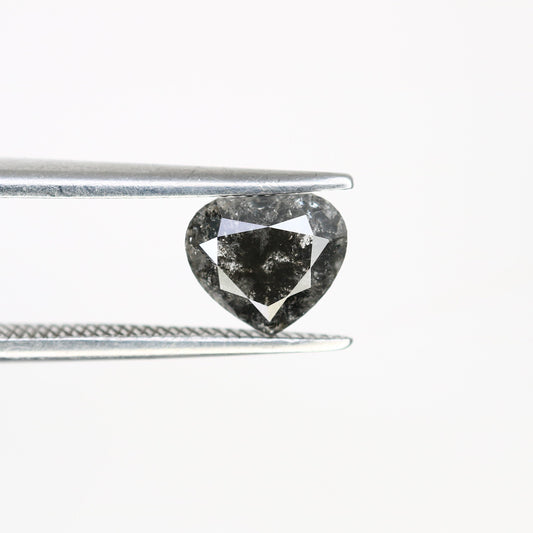 1.15 TCW Heart Shaped Salt and Pepper Diamonds For Wedding NecklaceFor Gold Ring Diamonds