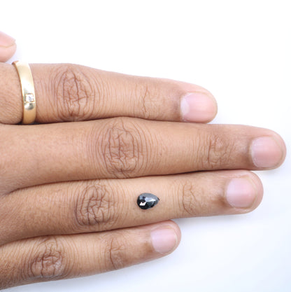 0.79 CT Pear Shape Black Salt and Pepper Loose Diamond | Unique Wedding Pendant | Gift for Wife | Mother's Day Gift | Natural Gemstone