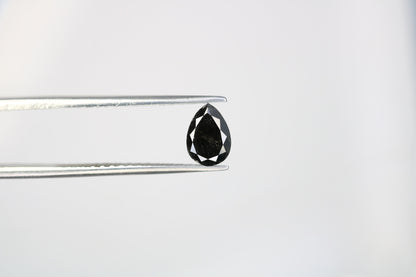 0.79 CT Pear Shape Black Salt and Pepper Loose Diamond | Unique Wedding Pendant | Gift for Wife | Mother's Day Gift | Natural Gemstone