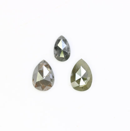 1.20 CT Pear Cut Grey Rustic Diamond | Loose Diamond for Gold Ring | Natural Gemstone Jewelry