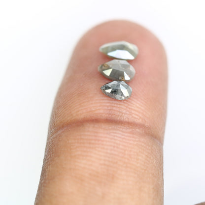 1.20 CT Pear Cut Grey Rustic Diamond | Loose Diamond for Gold Ring | Natural Gemstone Jewelry
