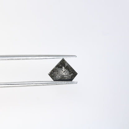 0.86 CT Salt and Pepper Diamond Shield Cut For handmade necklace pendant Black/Grey crystal Diamond for Engagement Gold Ring Gift for Her