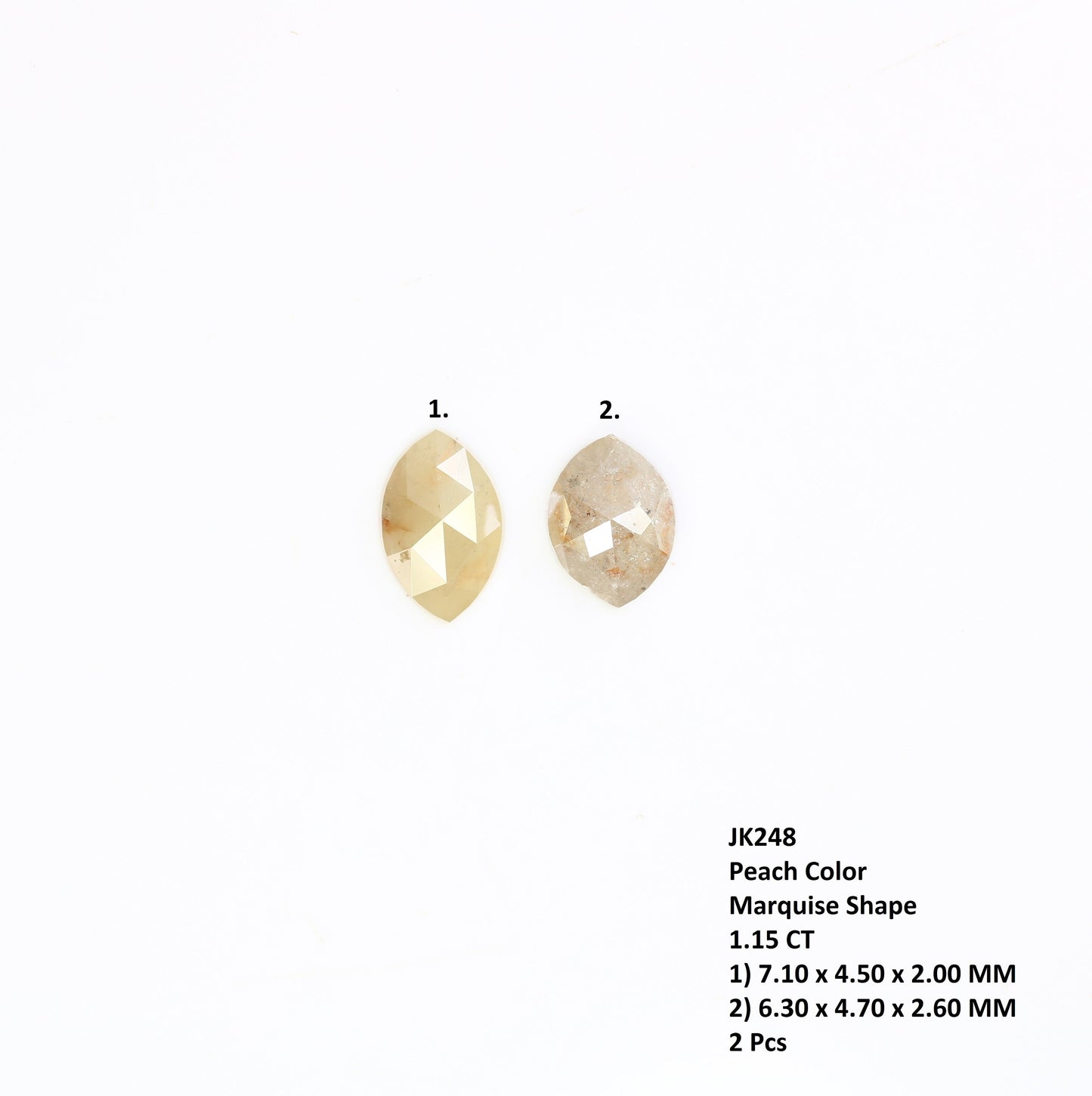 1.15 CT Marquise Shape Salt And Pepper Diamond | Natural Loose Black/Grey Diamonds For Weeding & Earring | For pendant | For Bracelet