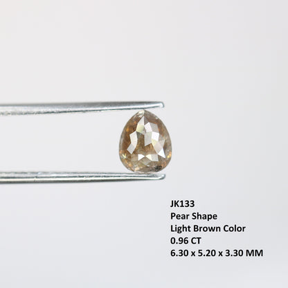0.96 CT Rose Cut Pear Shape Salt and Pepper Diamond | Unique Gold Ring | Natural Diamond Jewelry