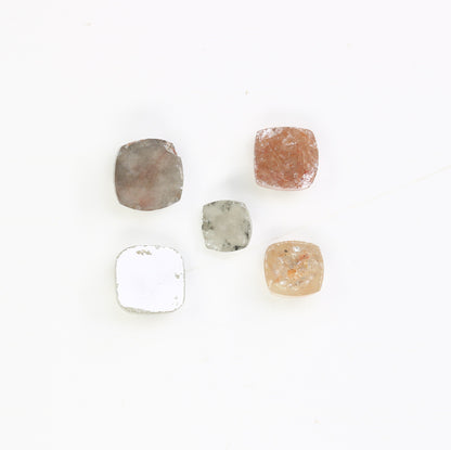 Loose Grey Cushion Cut Diamond | Gold Engagement Ring Gemstone | Unique Bridal Jewelry