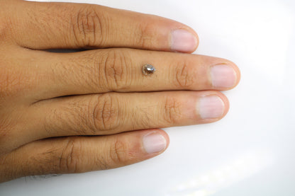 0.96 CT Rose Cut Pear Shape Salt and Pepper Diamond | Unique Gold Ring | Natural Diamond Jewelry
