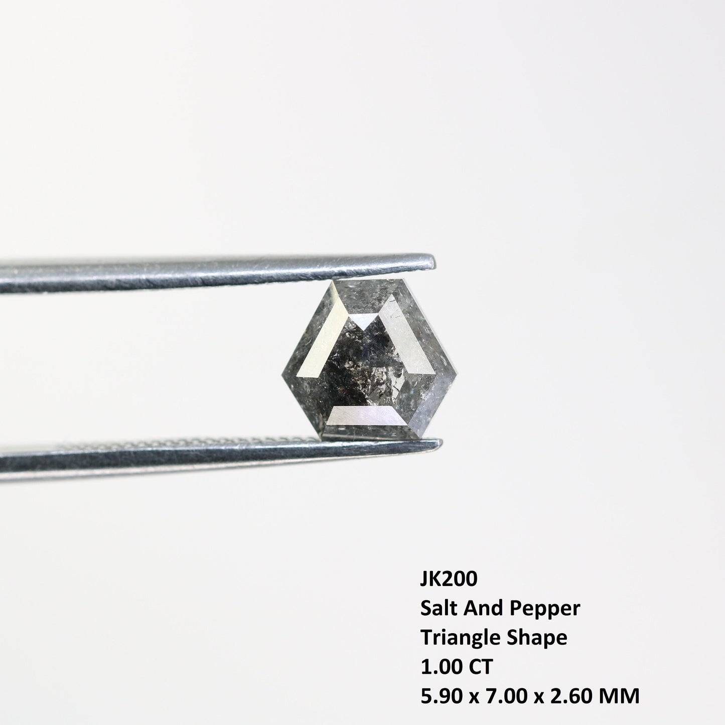 1.CT Salt and Pepper Natural Loose Diamond, Geometric Cut For handmade necklace pendant, diamond bracelet Wedding & Engagement Gold Ring