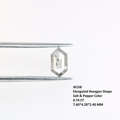 0.74 CT Elongated Loose Salt and Pepper Diamond - Natural Elongated Diamond - Salt and Pepper Ring - Gift for Wifey - Gift for mother -