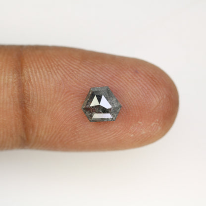 1.CT Salt and Pepper Natural Loose Diamond, Geometric Cut For handmade necklace pendant, diamond bracelet Wedding & Engagement Gold Ring