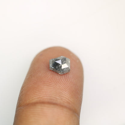 1.CT Salt and Pepper Natural Loose Diamond, Geometric Cut For handmade necklace pendant, diamond bracelet Wedding & Engagement Gold Ring