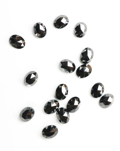 Natural Loose Oval Cut Black Diamond | Wholesale Gemstone for Jewelry Making | Earrings, Necklaces, Rings