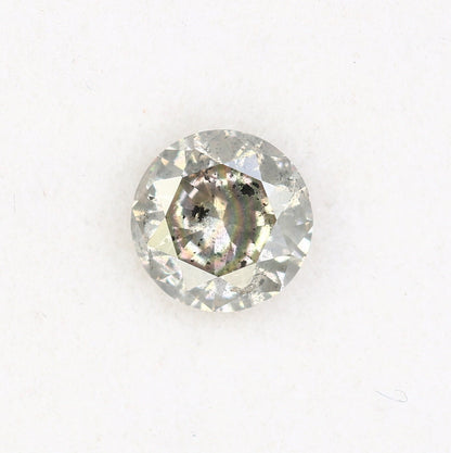 0.82 CT 6 mm Round Salt and Pepper Diamond for Gold Ring Settings