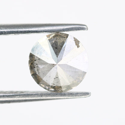0.82 CT 6 mm Round Salt and Pepper Diamond for Gold Ring Settings