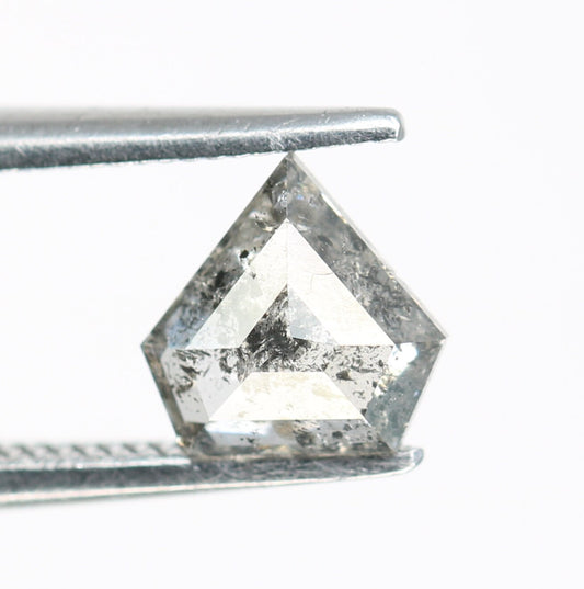 0.80 CT Salt and Pepper Natural Loose Diamond, Pentagon Cut For handmade necklace pendant, Fancy Diamond for Engagement Ring Anniversary
