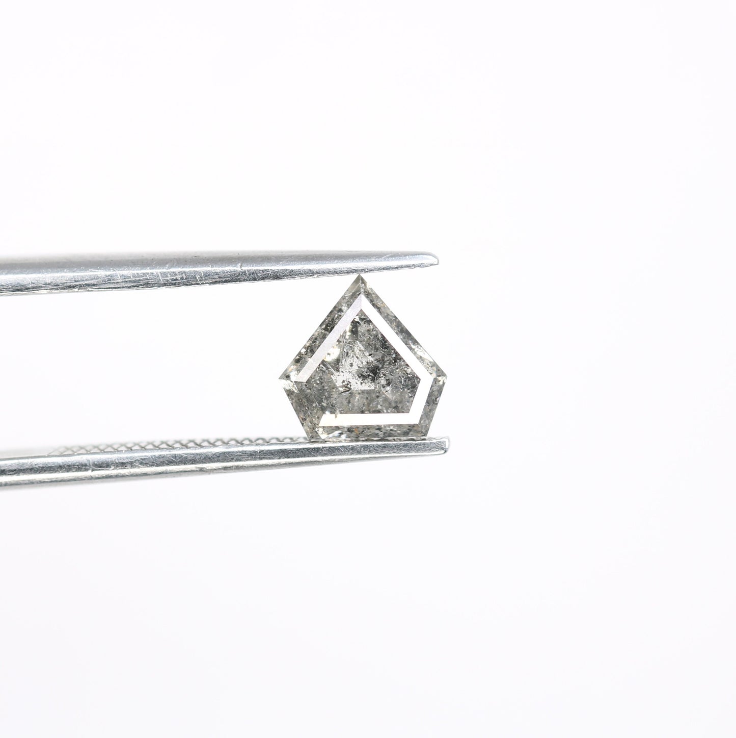 0.80 CT Salt and Pepper Natural Loose Diamond, Pentagon Cut For handmade necklace pendant, Fancy Diamond for Engagement Ring Anniversary