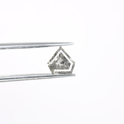 0.80 CT Salt and Pepper Natural Loose Diamond, Pentagon Cut For handmade necklace pendant, Fancy Diamond for Engagement Ring Anniversary
