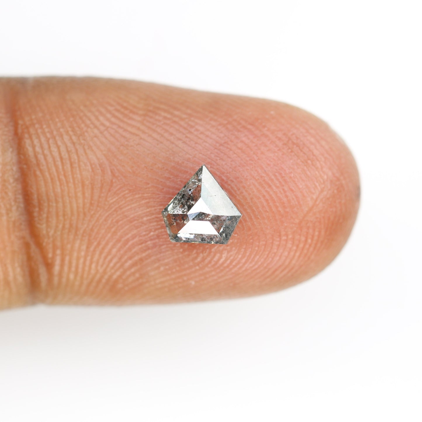 0.80 CT Salt and Pepper Natural Loose Diamond, Pentagon Cut For handmade necklace pendant, Fancy Diamond for Engagement Ring Anniversary